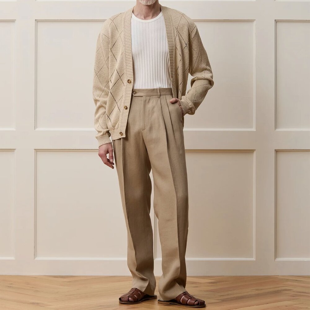 Todd Snyder Argyle Cardigan in Chalk White Men's Small NWT